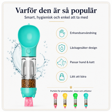 Husdjursflaska 4-i-1 för Hund & Katt