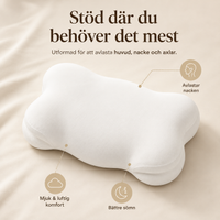 Ergonomisk Nackkudde – Mjuk Sovkudde med Stöd för Huvud, Nacke & Axlar